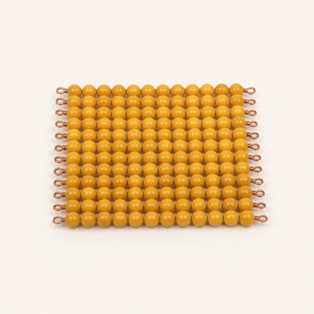 Golden Bead Square of 100