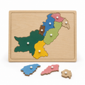 Wooden Puzzle Map of Pakistan